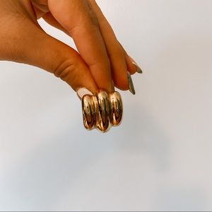 Vintage gold metal earrings